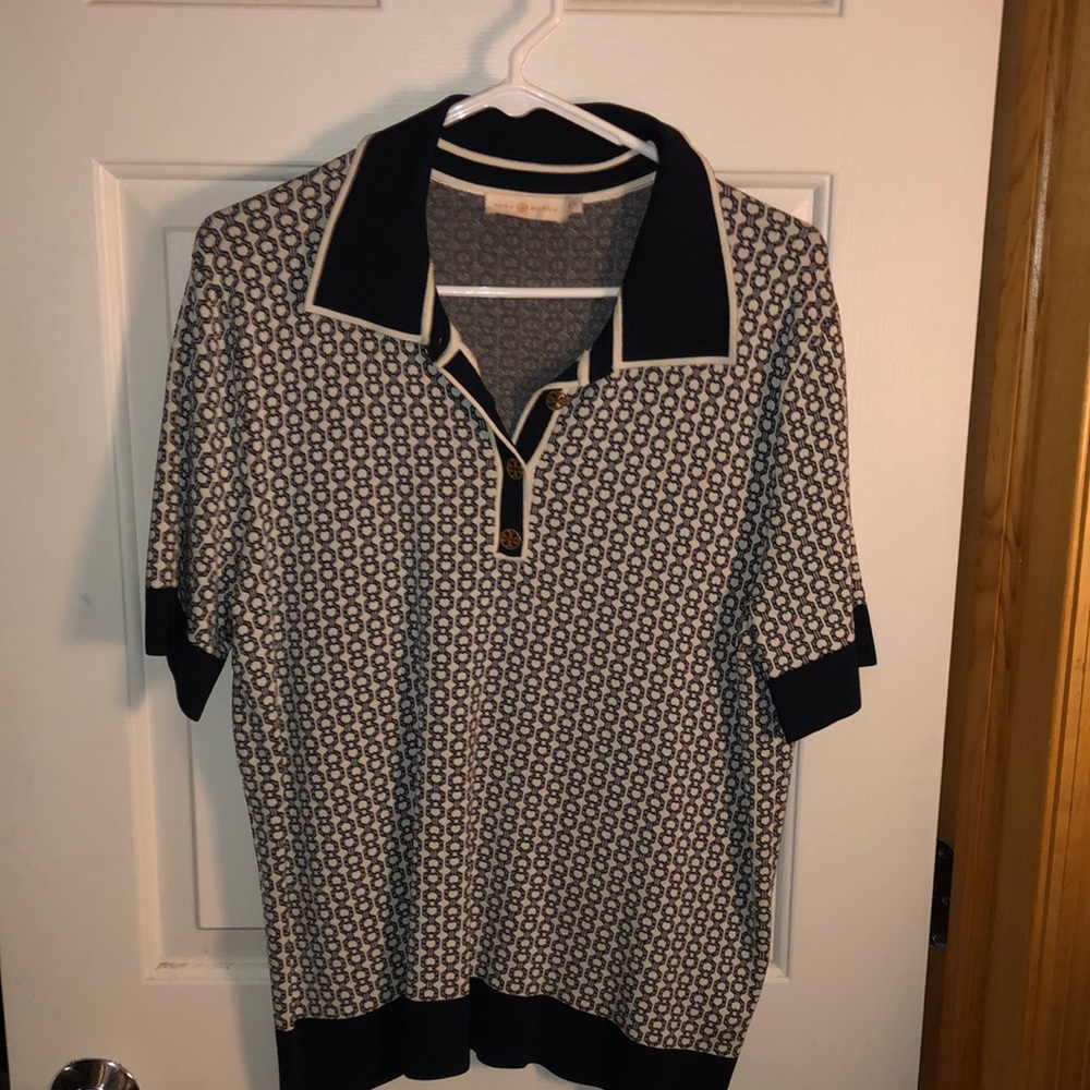 Tory Burch Gemini Link Polo Shirt XL never worn NWOT